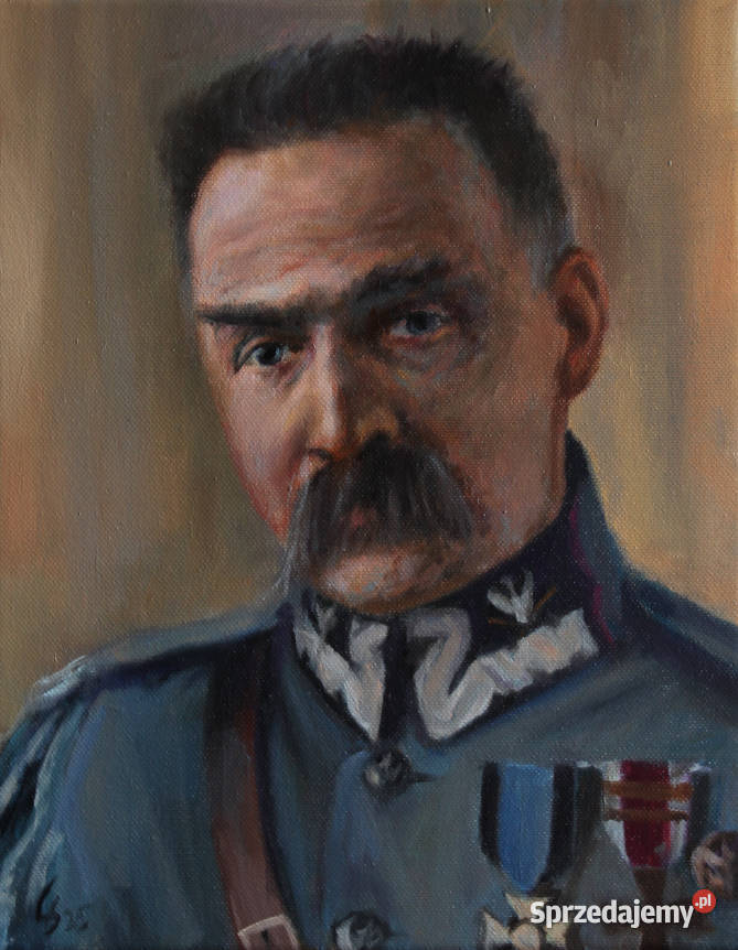 Obraz olejny Józef Piłsudski Portret 24x30 podkarpackie
