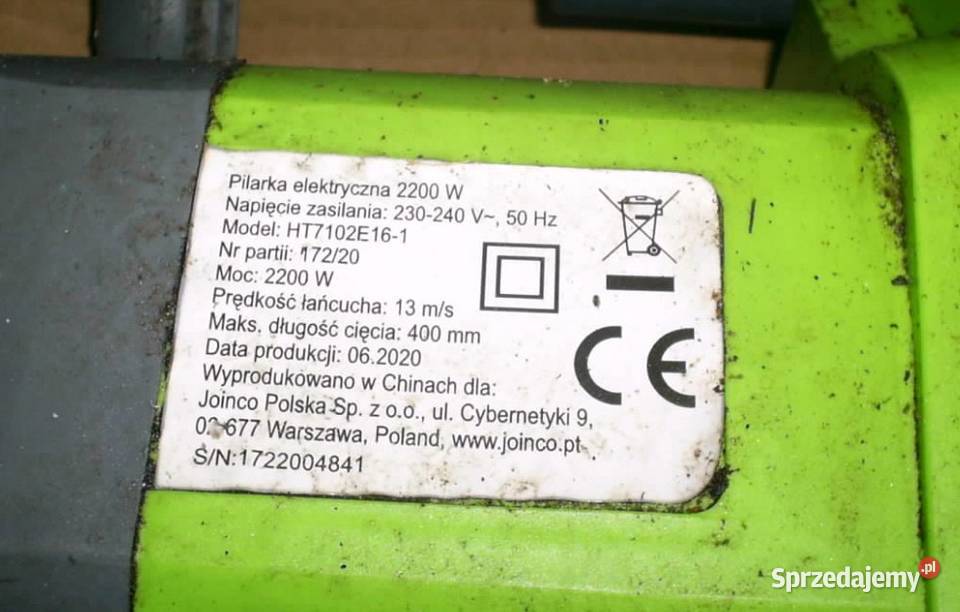 silnik Piła łańcuchowa elektryczna 2200w Olkusz