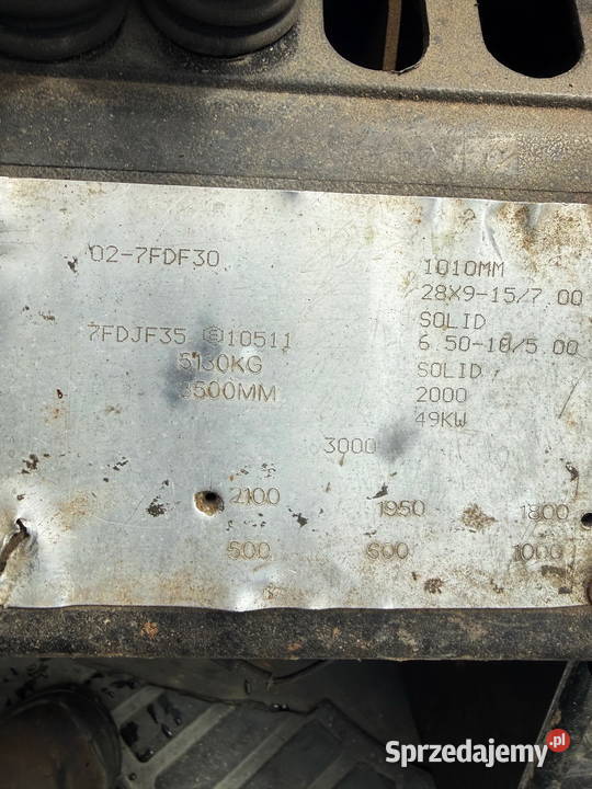 wózek widłowy TOYOTA 7FDF30 udźwig 3000 350m