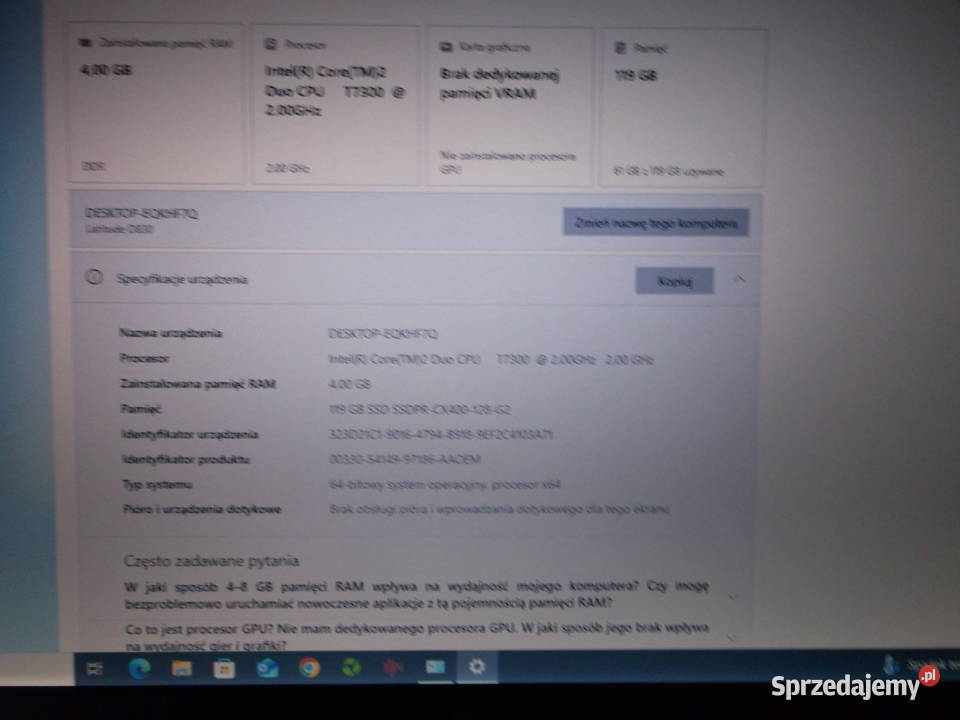 Laptop Dell Latitude D830 Orzesze