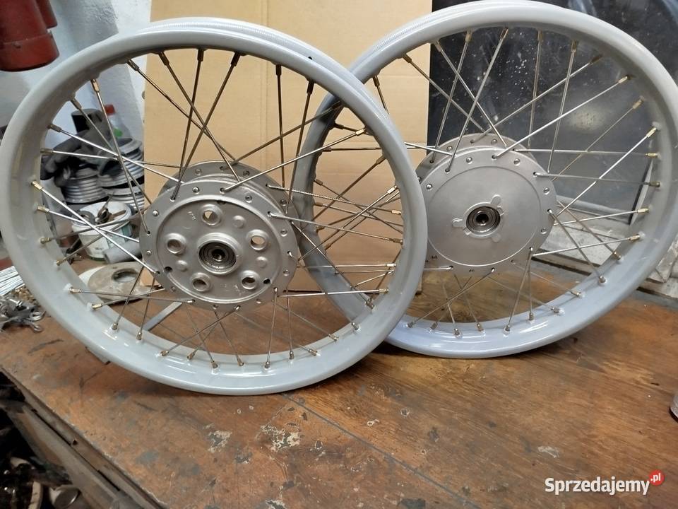 Koła wsk125 nierdzewne szprychy malowane obrecze Przyłęk