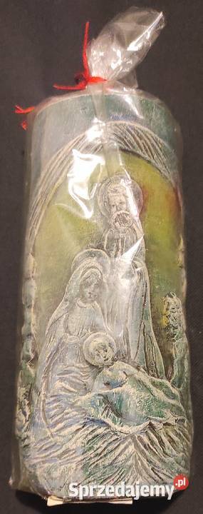 Świąteczna świeca Szopka Św Rodzina Maria Józef Warszawa