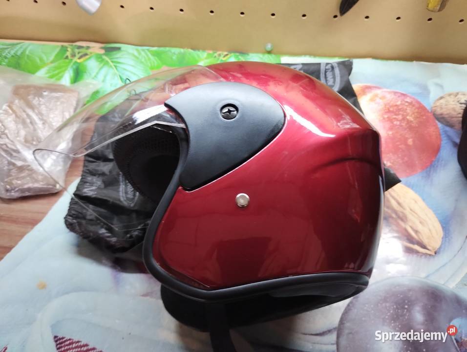 Kask otwartyskuter Quad czerwony M5960 wielkopolskie Krotoszyn