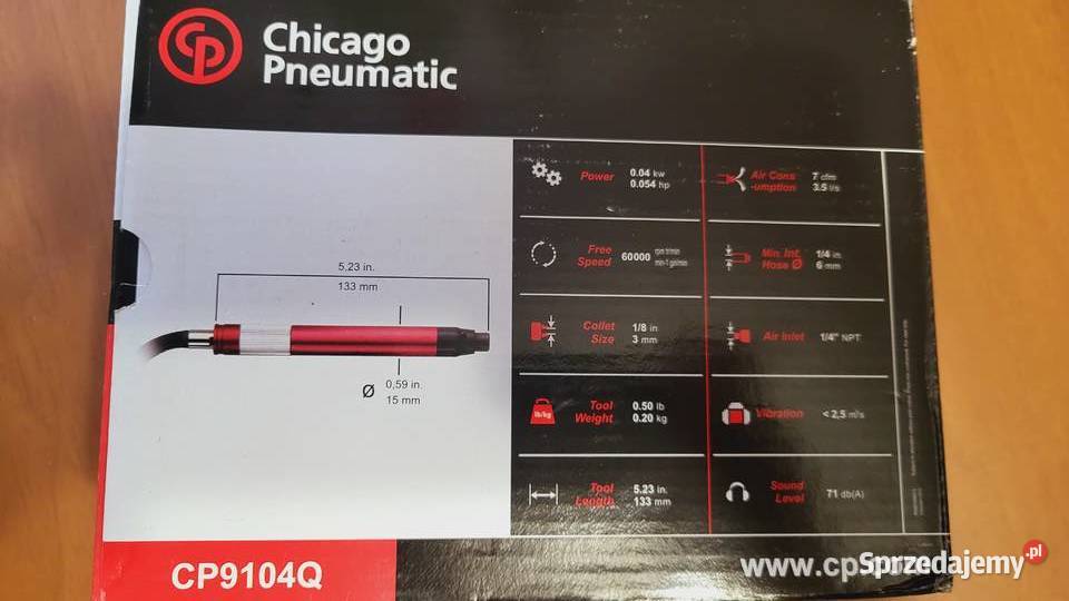 Szlifierka trzpieniowa Chicago Pneumatic CP 9104 śląskie Bielsko-Biała