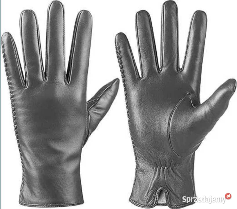 Nowe Włoskie rękawiczki z prawdziwej skóry Poraj