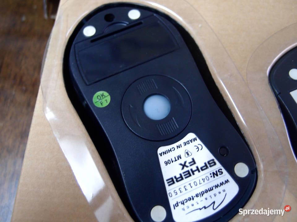 Mysz kulkowa interfejs 2 bezprzewodowa MediaTech Klawiatury i myszy Łódź sprzedam