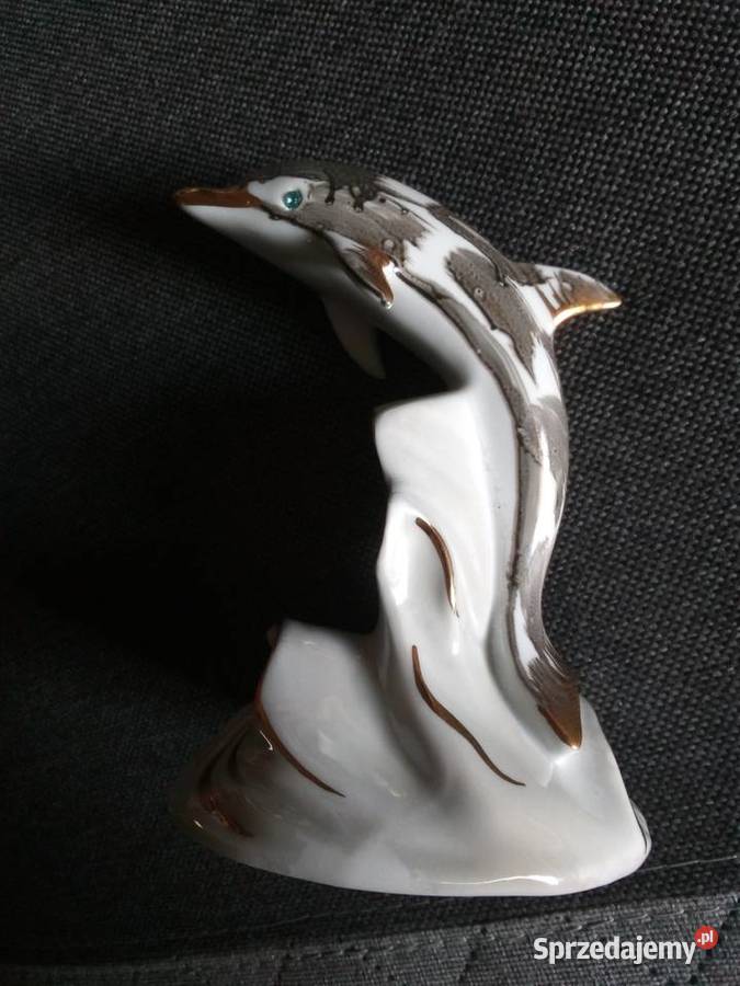 piękna porcelanowa figurka delfina Częstochowa