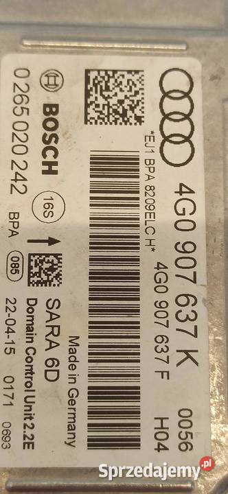 AUDI A6 C7 MODUŁ PRZYŚPIESZENIA 4G0907637K