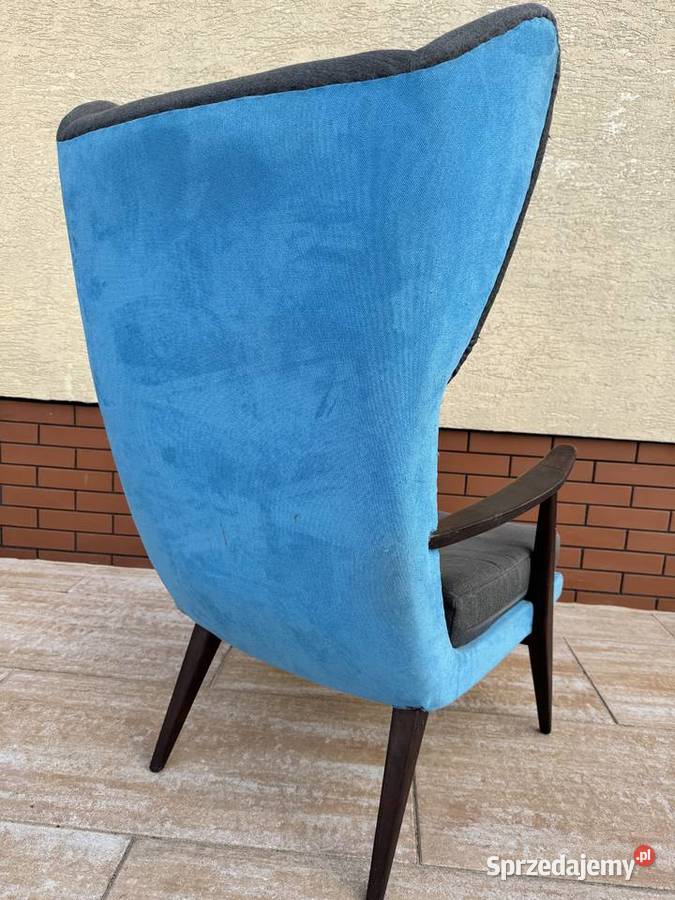 Fotel uszak patyczak art deco proj Wilhelm Knoll Garwolin