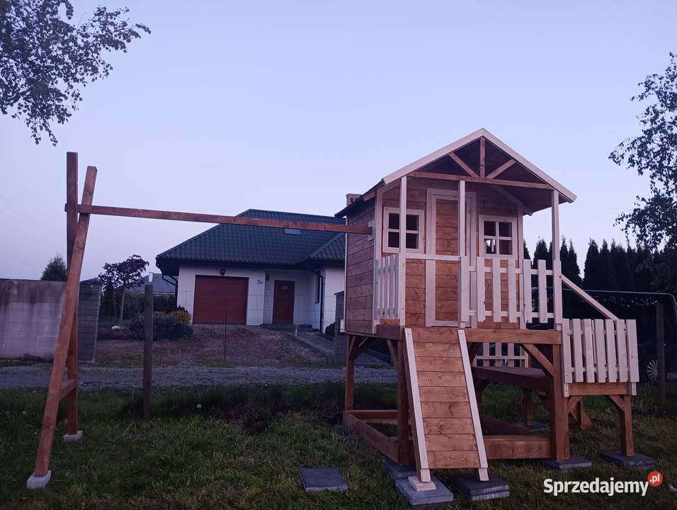 Domek drewniany plac zabaw dzieci Rzeszów
