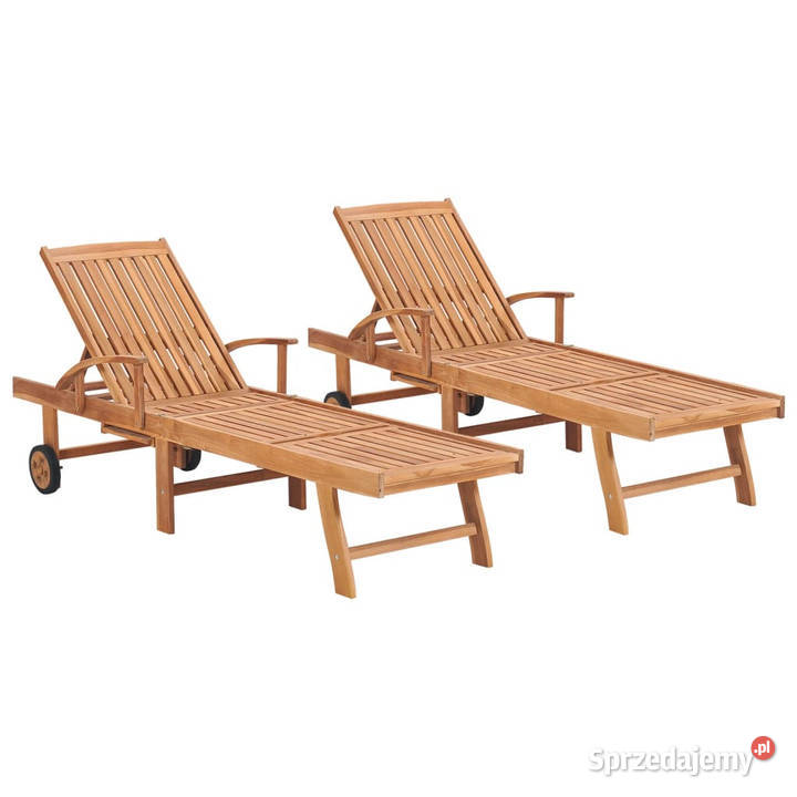 Leżaki 2 lite drewno tekowe WM3073169 Warszawa