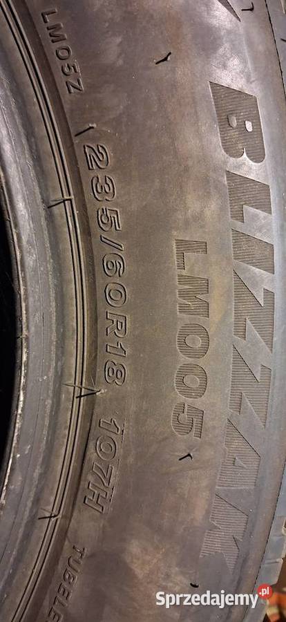 Opony zimowe 4 sztuki 23560r18 Bridgestone H do 210 km/h