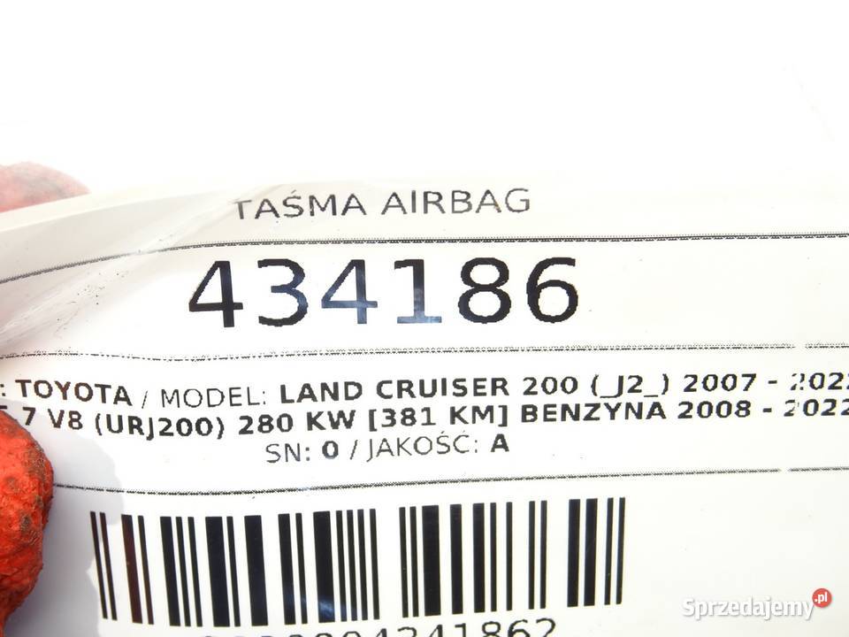 TAŚMA AIRBAG TOYOTA LAND CRUISER J20 Kombi osobowe Poduszki powietrzne