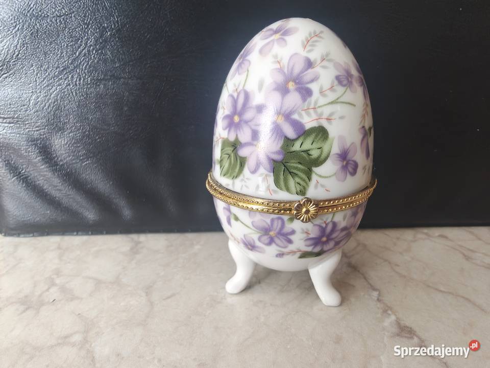 Jajko porcelanowe szkatułka