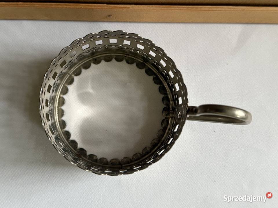 12 metalowych uchwytow do szklanek Lublin