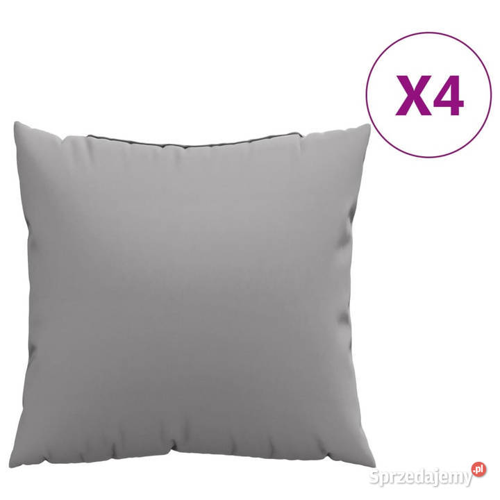 Poduszki na sofę 4 szare 60x60 tkanina WM360404