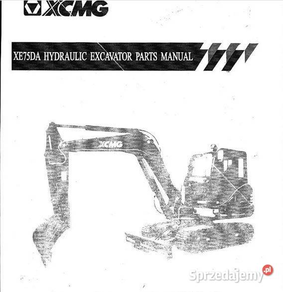 XCMG XE75DA katalog części zamiennych koparka