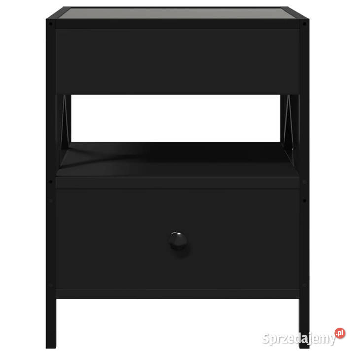 Stolik nocny z LED Infinity czarny 40x40x51 Warszawa sprzedam