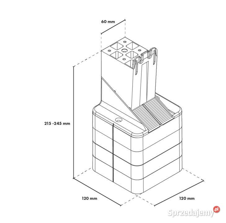 Wspornik tarasowy klinowy 215245 mm do legarów Kraków