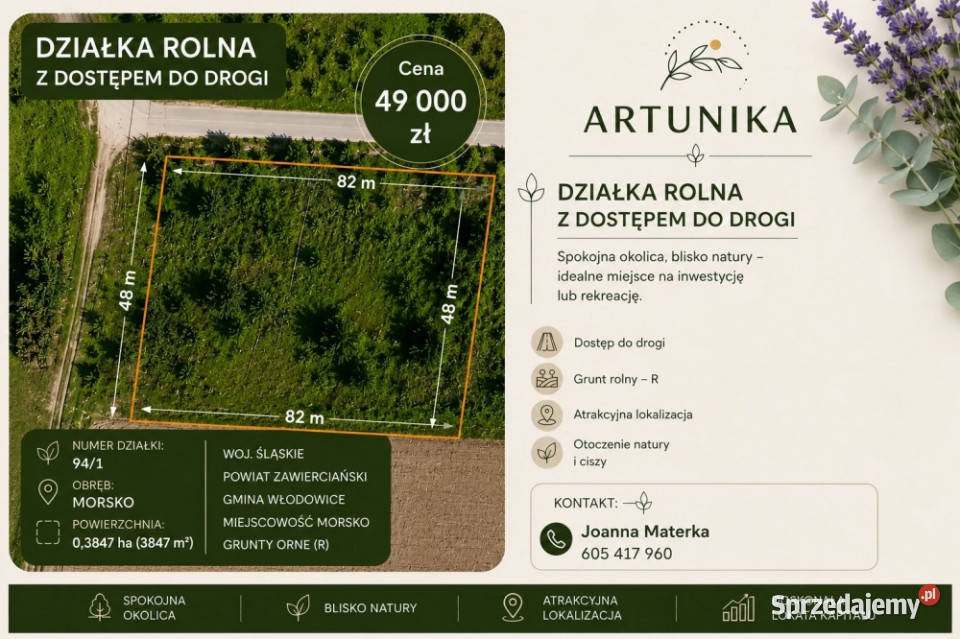 Na sprzedaż działka rolna Morsko sprzedam
