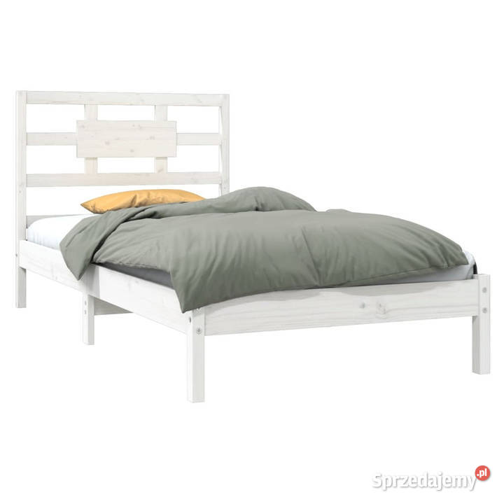 Rama łóżka biała lite drewno 90x200 WM3105651