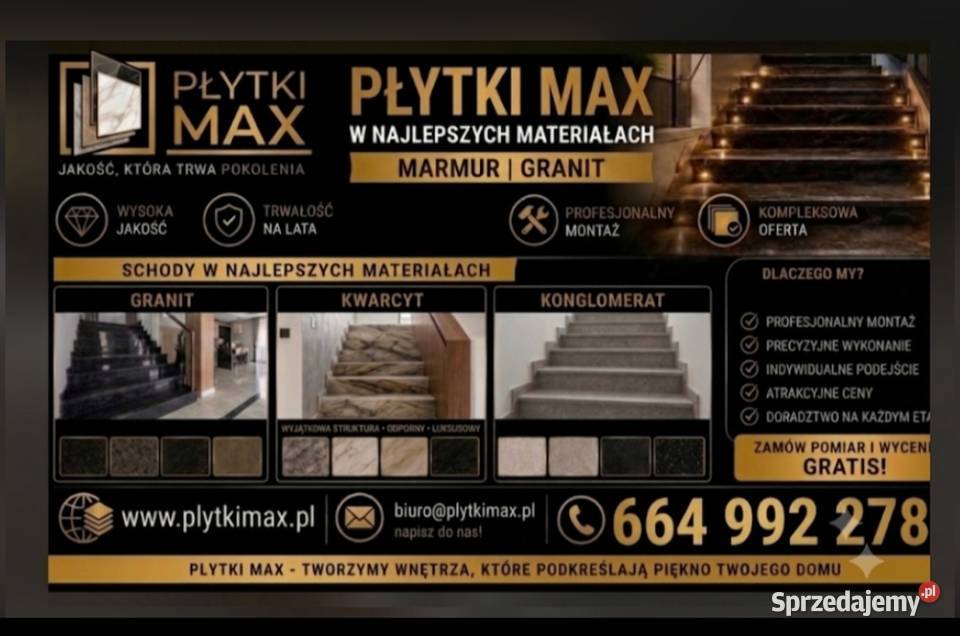 Schody granitowe i marmurowe Opolskie Turawa