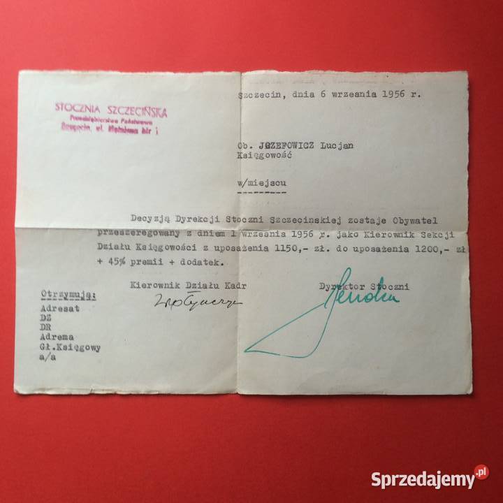 1668 Trzy Pisma DotUposażenia Józefowicz Antykwariat Szczecin