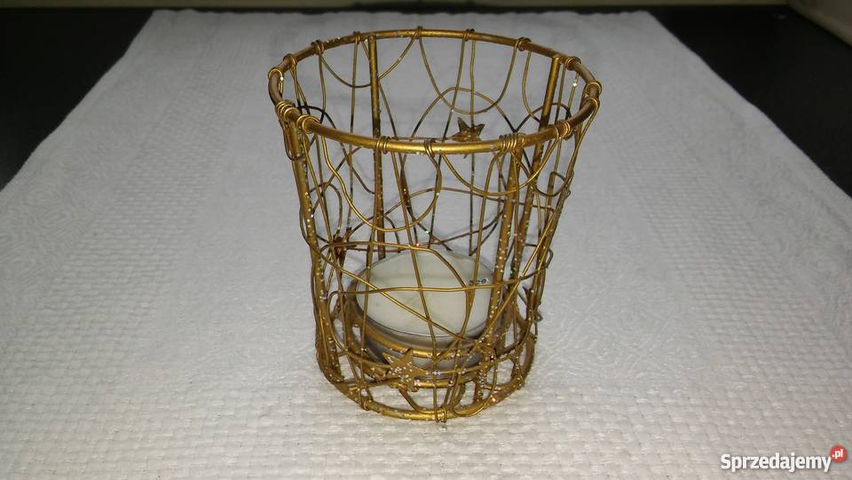 piękny świecznik w kolorze złota cudo inny kolor Gdańsk sprzedam