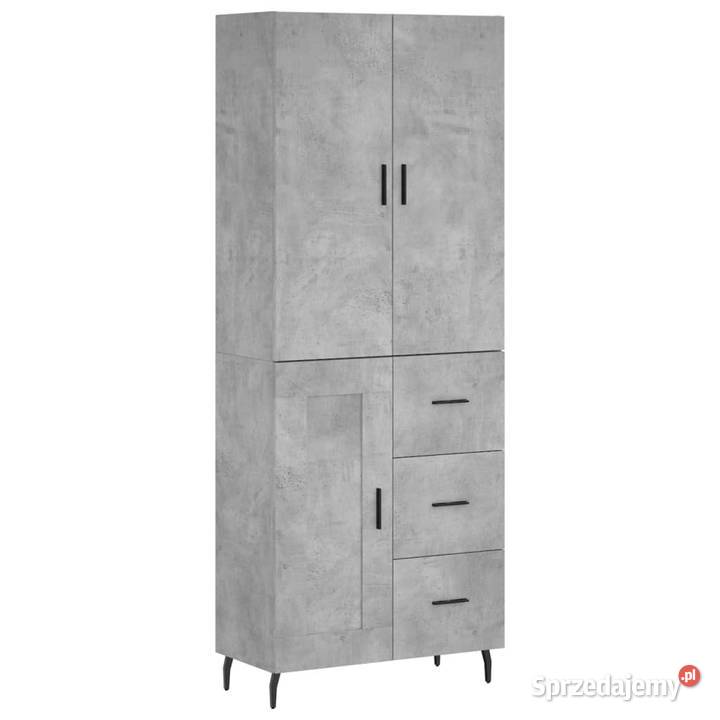 Witrynka szarość betonu 695x34x180 materiał Kredensy i witryny mazowieckie
