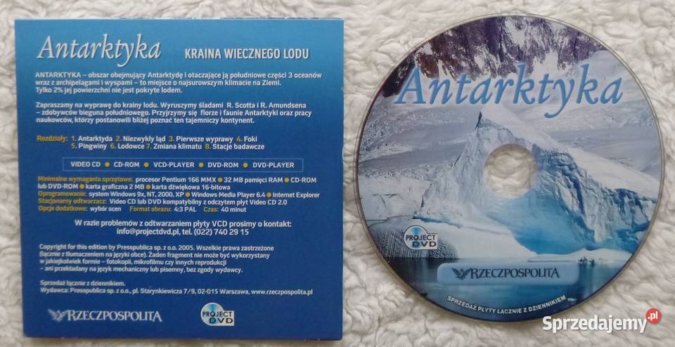 Film VCD Antarktyka Kraina wiecznego lodu Warszawa