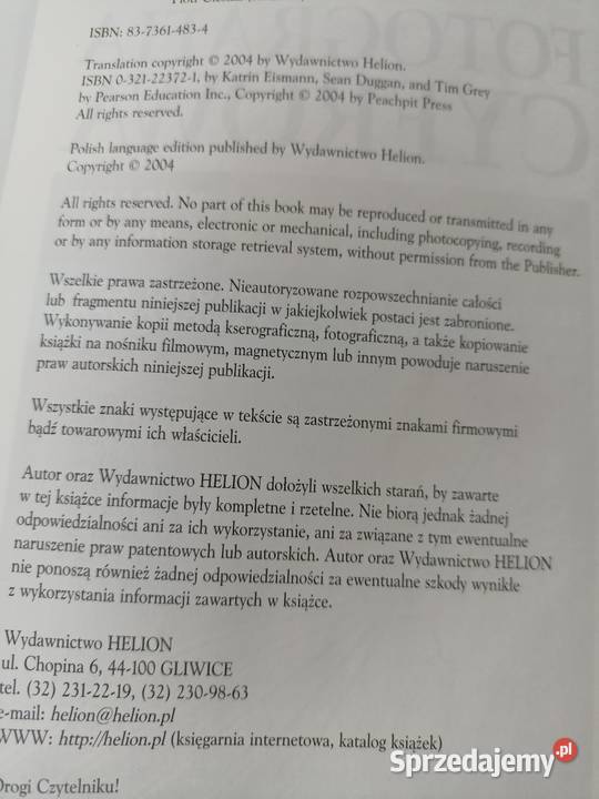 Fotografia cyfrowa książki Warszawa księgarnia