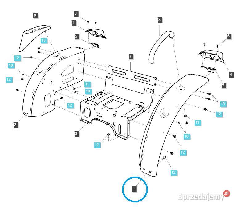 Lewy błotnik do traktorów G870 LS Tractor Tajęcina