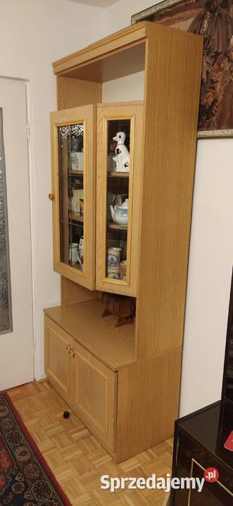 Komoda z witryną oszkloną lata 90te