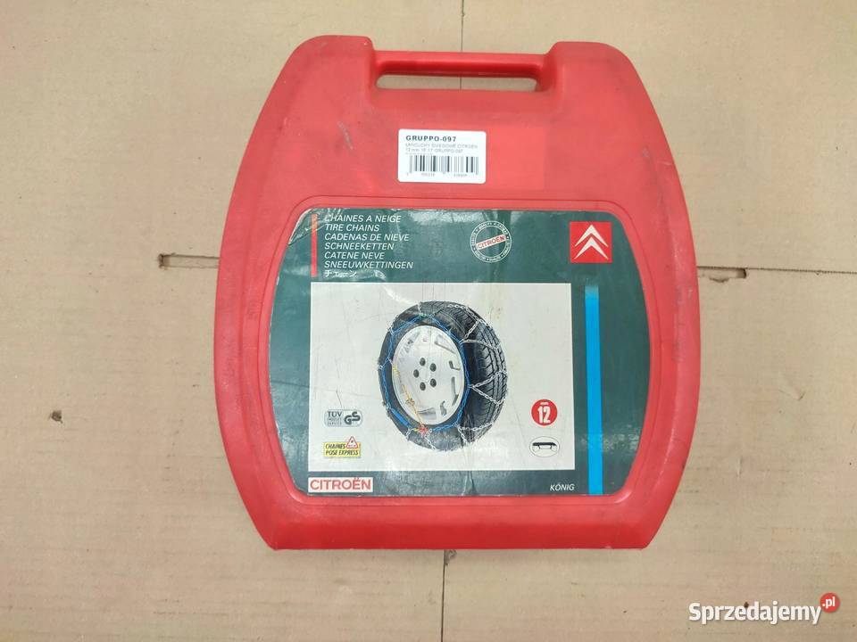 ŁAŃCUCHY ŚNIEGOWE 1 PARA CITROEN 12mm 16 17