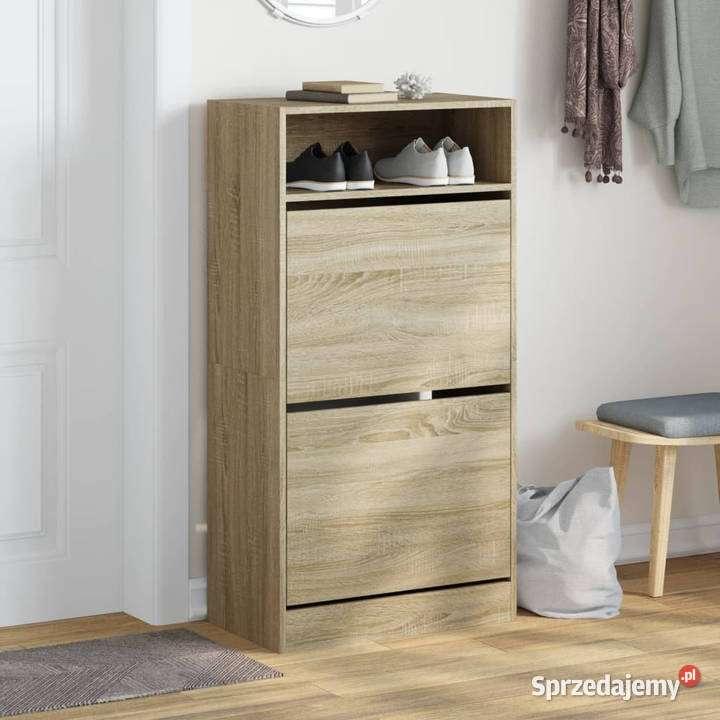 Szafka na buty dąb sonoma 60x34x116 WM840017 mazowieckie Warszawa