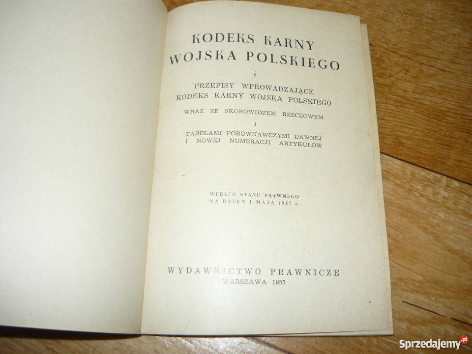 Kodeks Karny Wojska Polskiego 1957 Kolekcje