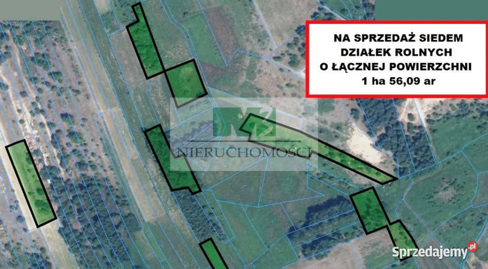 NA SPRZEDAŻ SIEDEM DZIAŁEK ROLNYCH W ŁĘTOWNI 24m
