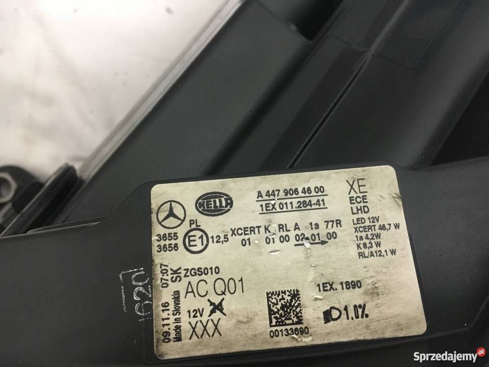 Lewa Mercedes W447 Full Led Vito Viano Oświetlenie lubuskie Lubsko sprzedam