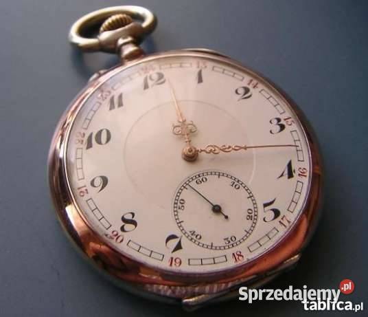 zegarek kieszonkowy dewizki złocone 18K złotem ścienny Mielec