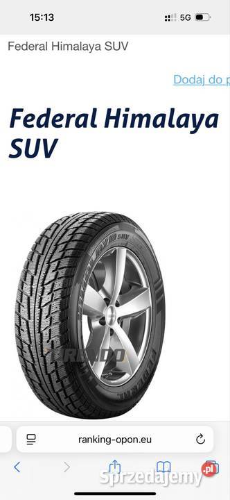 Federal Himalaya SUV opony Zimowe komplet 65