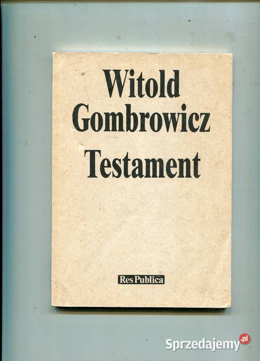 Testament Witold Gombrowicz zachodniopomorskie Szczecin
