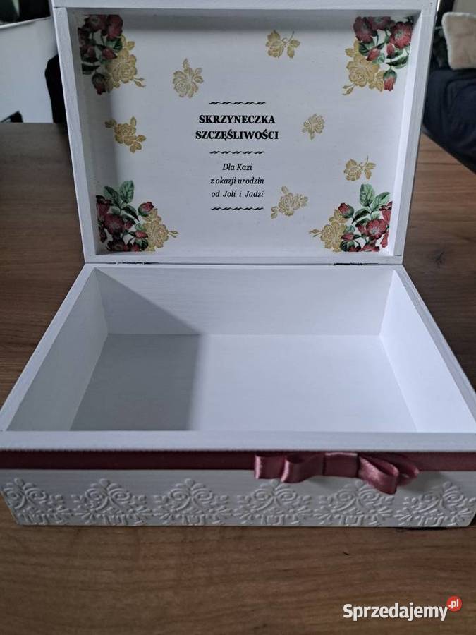 Szkatułka elegancka kwiaty handmade Kędzierzyn-Koźle
