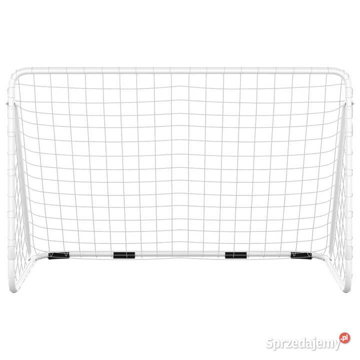 Bramka piłkarska z siatką biała 180x90x120 Pozostałe Warszawa