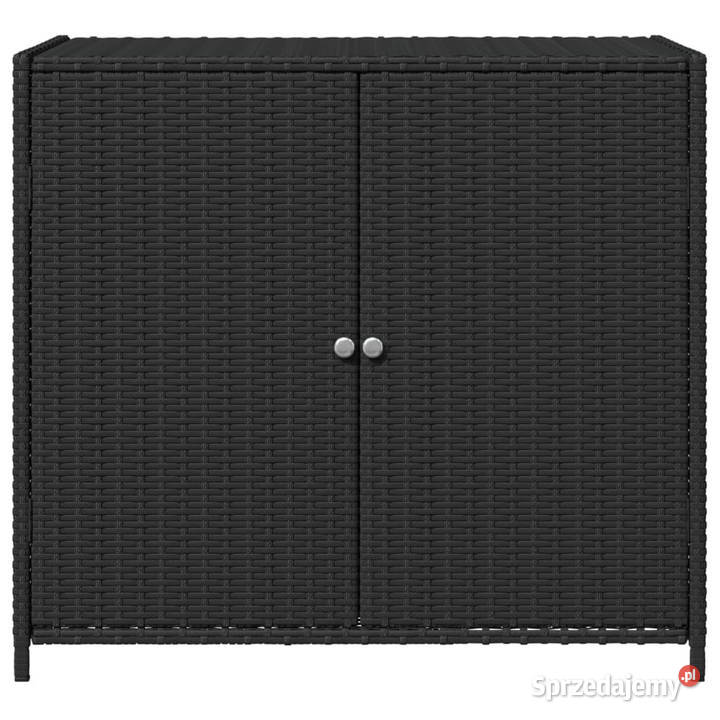 Szafka ogrodowa czarna 83x45x76 polirattan Warszawa