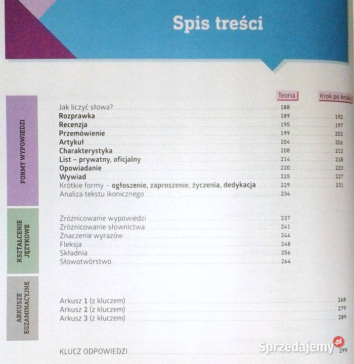 Język polski Egzamin ósmoklasisty na 100 miękka Chełm sprzedam