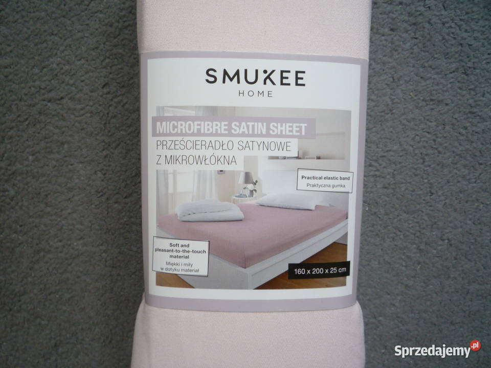 Smukee Nowe Różowe Prześcieradło Satynowe z zachodniopomorskie Szczecin sprzedam