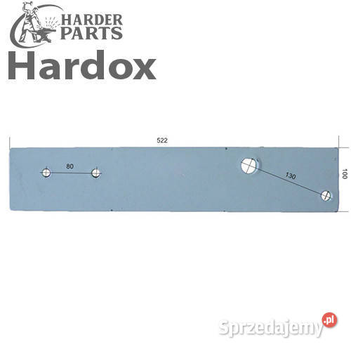 Płoza długa HARDOX 94287L części do pługa OVERUM nieuszkodzony Suwałki