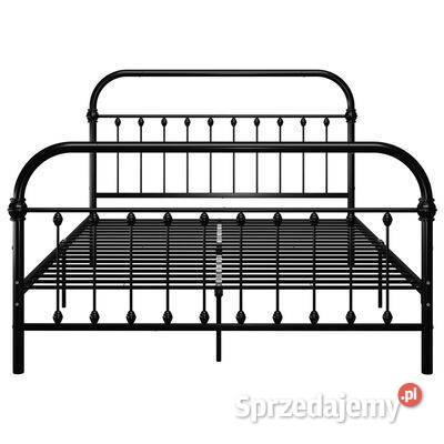 vidaXL Rama łóżka czarna metalowa 140 x 200 Warszawa