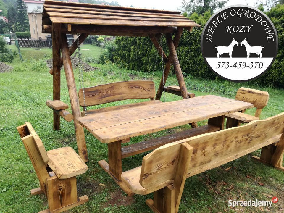 PROMOCJA ogrodowy drewniany plac zabaw z domkiem