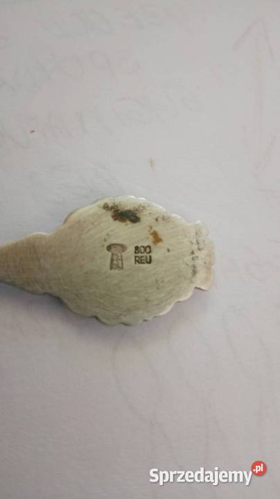 Łyżeczka kolekcjonerska srebrna Antyki Nakło nad Notecią